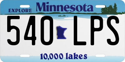 MN license plate 540LPS