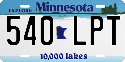 MN license plate 540LPT