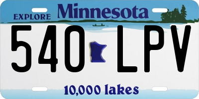MN license plate 540LPV