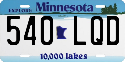 MN license plate 540LQD