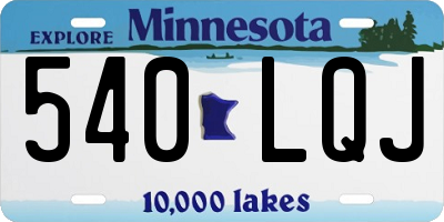 MN license plate 540LQJ