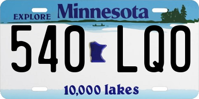 MN license plate 540LQO