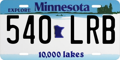 MN license plate 540LRB