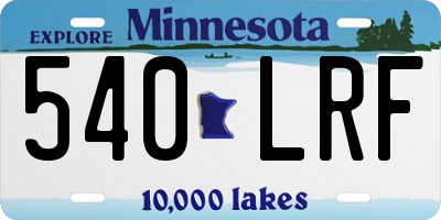MN license plate 540LRF