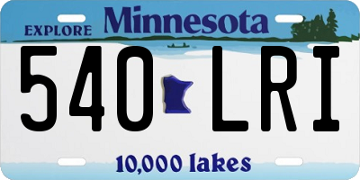 MN license plate 540LRI