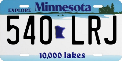 MN license plate 540LRJ
