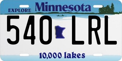 MN license plate 540LRL