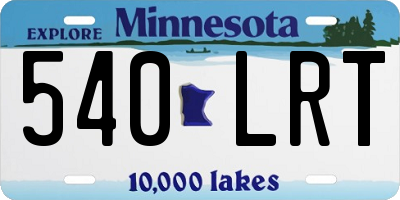 MN license plate 540LRT