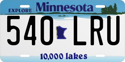 MN license plate 540LRU