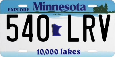 MN license plate 540LRV