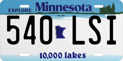 MN license plate 540LSI