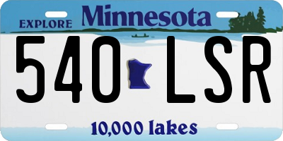 MN license plate 540LSR