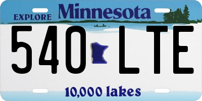 MN license plate 540LTE