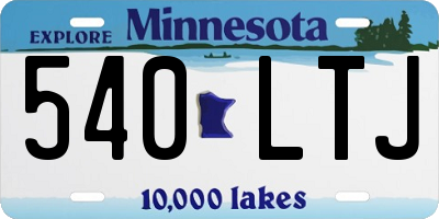 MN license plate 540LTJ