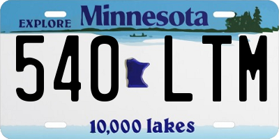 MN license plate 540LTM