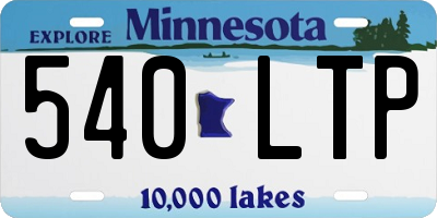 MN license plate 540LTP