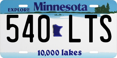 MN license plate 540LTS