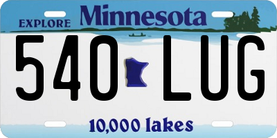 MN license plate 540LUG