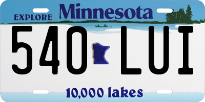 MN license plate 540LUI