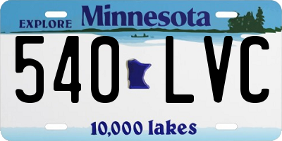 MN license plate 540LVC