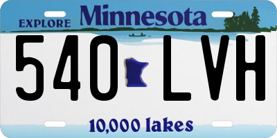 MN license plate 540LVH