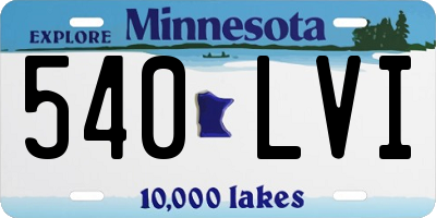 MN license plate 540LVI