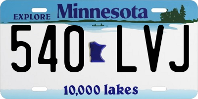 MN license plate 540LVJ