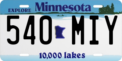 MN license plate 540MIY