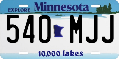 MN license plate 540MJJ