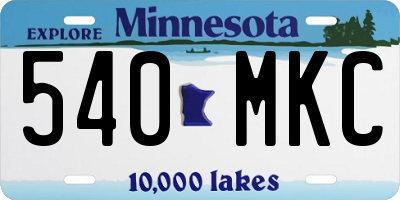 MN license plate 540MKC