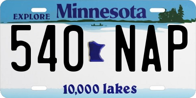 MN license plate 540NAP