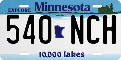 MN license plate 540NCH