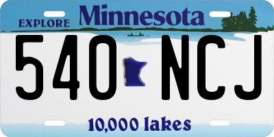 MN license plate 540NCJ