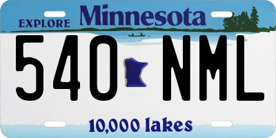 MN license plate 540NML