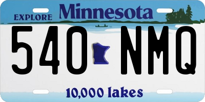 MN license plate 540NMQ