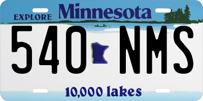 MN license plate 540NMS
