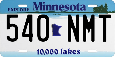 MN license plate 540NMT