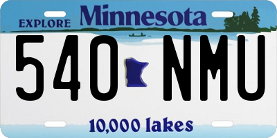MN license plate 540NMU