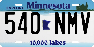 MN license plate 540NMV