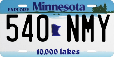MN license plate 540NMY