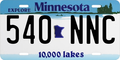 MN license plate 540NNC