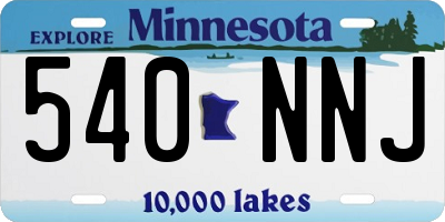 MN license plate 540NNJ