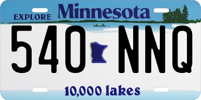 MN license plate 540NNQ
