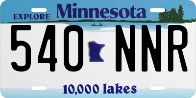 MN license plate 540NNR