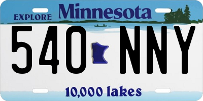 MN license plate 540NNY