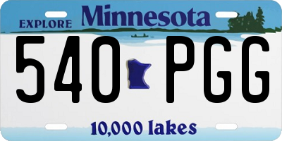 MN license plate 540PGG