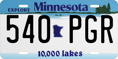 MN license plate 540PGR
