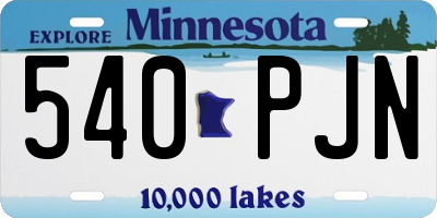 MN license plate 540PJN