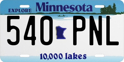 MN license plate 540PNL