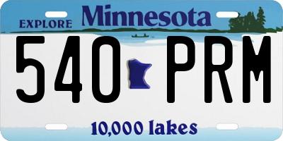 MN license plate 540PRM